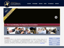 Tablet Screenshot of goldwynacademy.com